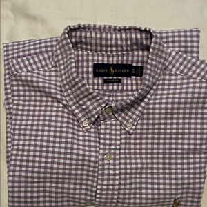 Ralph Lauren Men's Purple Gingham Shirt